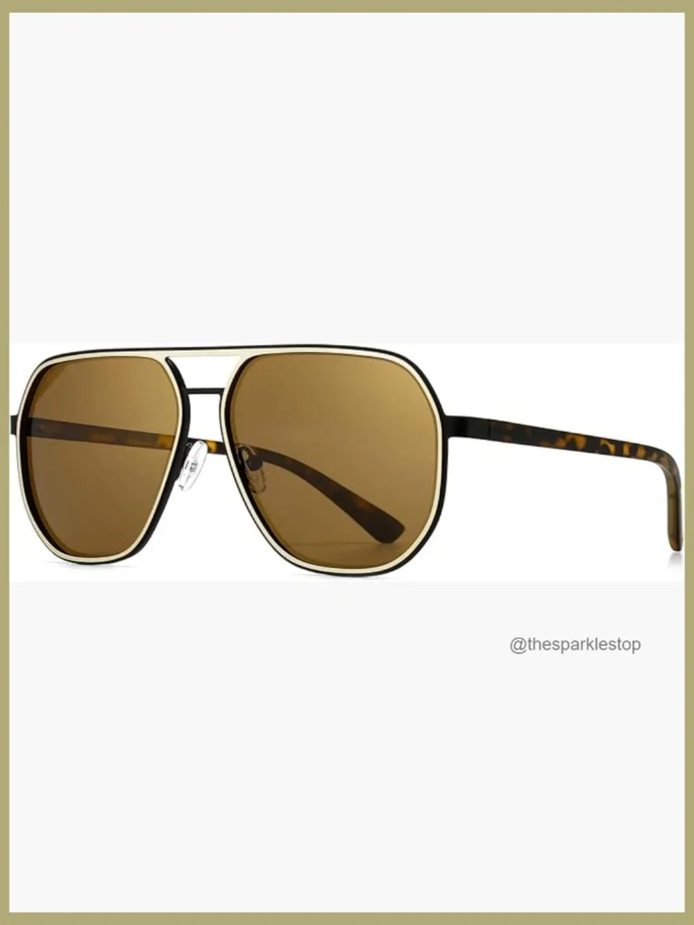 Polarized Aviator Sunglasses with Metal Frame UV400 Protection